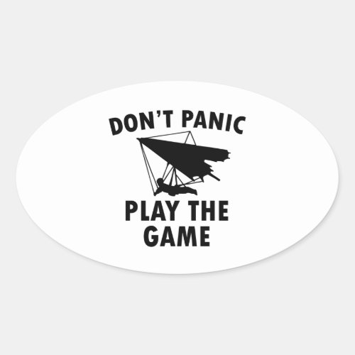 Hang glide  designs oval sticker