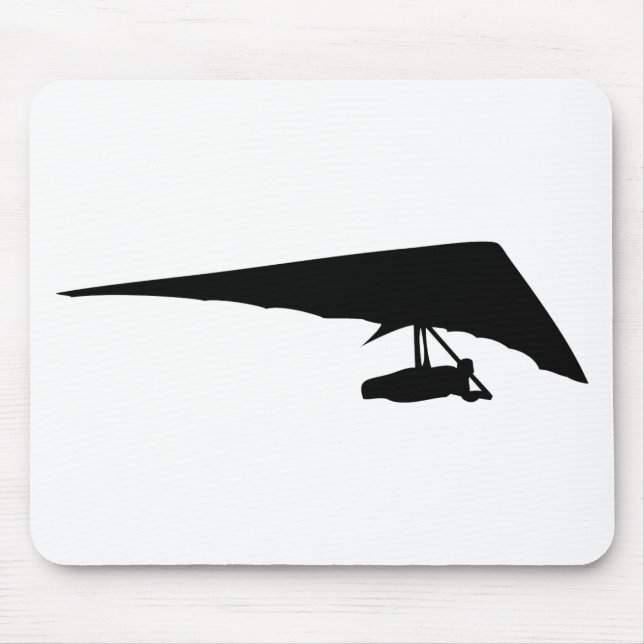 hang glider black icon mouse pad (Front)