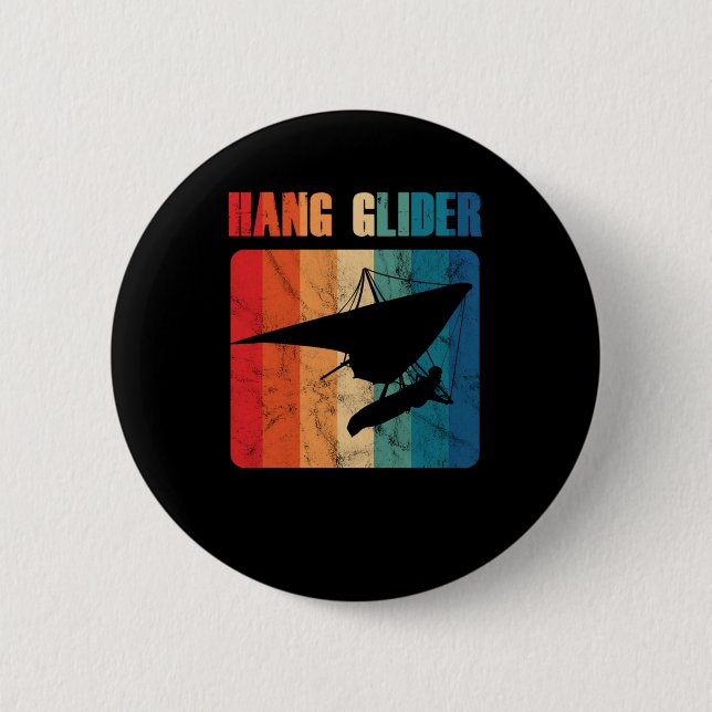 Hang Glider Hang Gliding Extreme Sports Gift Button (Front)