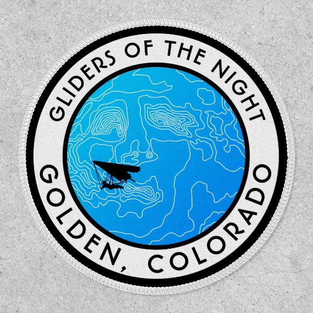 HANG GLIDER moonlit club patch with location (Front)