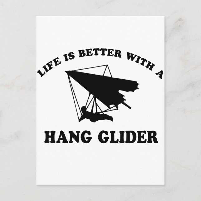Hang Glider Vector designs Postcard (Front)