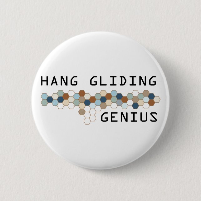 Hang Gliding Genius Pinback Button (Front)