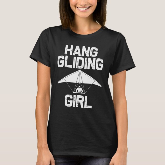 Hang Gliding Girls Kids Hang Glider Pilot Flyers T-Shirt (Front)