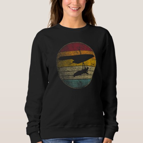 Hang Gliding Glider Gif Retro Style Vintage 70s 80 Sweatshirt