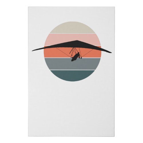 Hang Gliding Hang Glider Retro Vintage Gift Faux Canvas Print