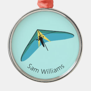 Hang Gliding Metal Ornament