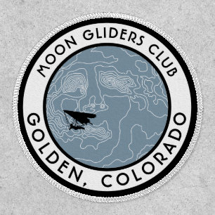 HANG GLIDING moonlit club patch with location