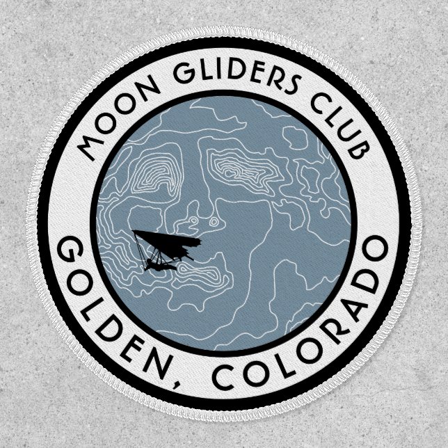 HANG GLIDING moonlit club patch with location (Front)