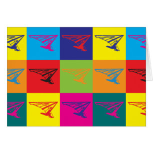 Hang Gliding Pop Art Cards