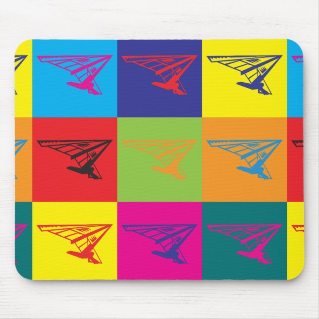 Hang Gliding Pop Art Mouse Pad (Front)