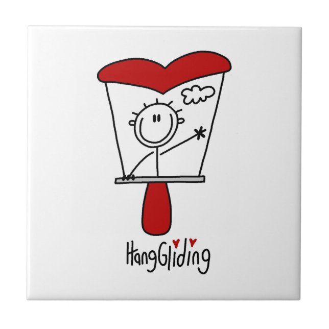 Hang Gliding Stick Figure Tile (Front)