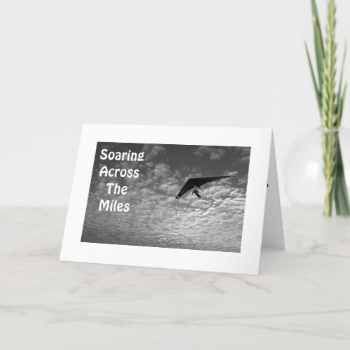 HANG GLIDING WISHES AT CHRISTMAS ACROSS MILES HOLIDAY CARD