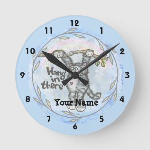 Hang In There Cat  Clock