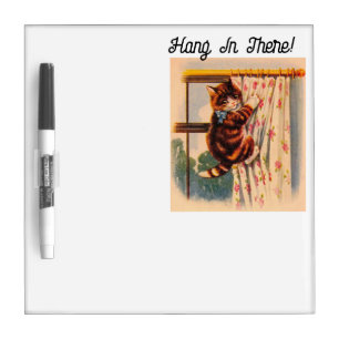 Hang In There Cat Dry Erase Board