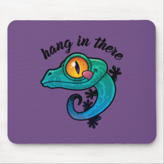 Hang In There Colorful Gecko Mouse Pad