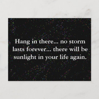 Hang in there Encouraging Quote Postcard