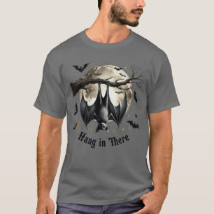 Hang in There Funny Vintage Bat Halloween T-Shirt