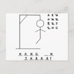 &quot;hang In There!&quot; Hangman Game Postcard at Zazzle