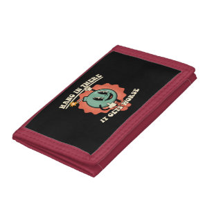 Hang In There It Gets Worse Funny Cartoon Bomb Trifold Wallet