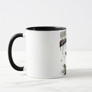 Hang In There It Gets Worse – Funny Frog & Crocodi Mug