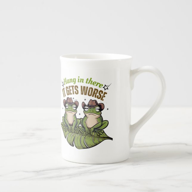  Hang in There, It Gets Worse – Funny Frog Mug (Right)
