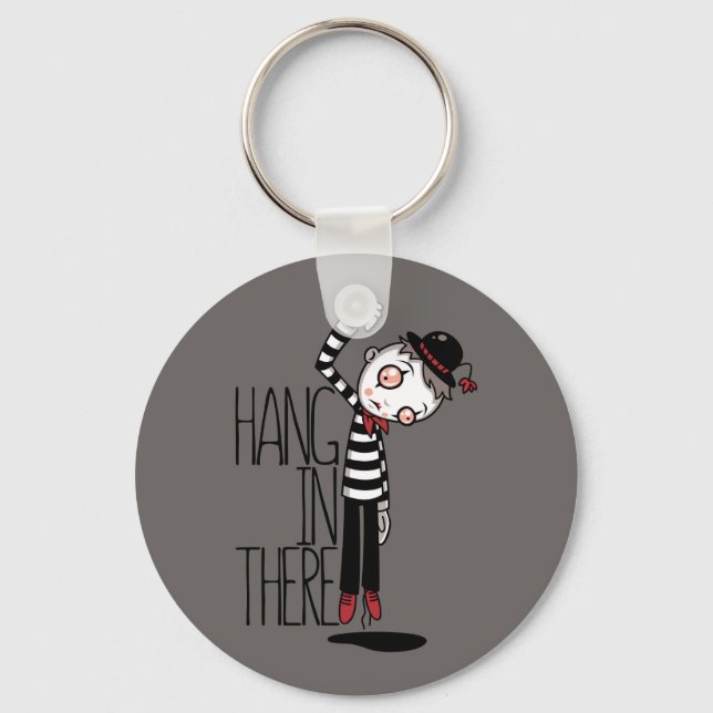 Hang In There Mime Keychain (Front)