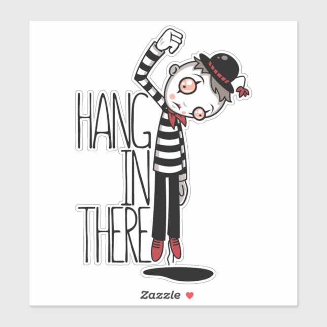 Hang In There Mime Sticker (Sheet)