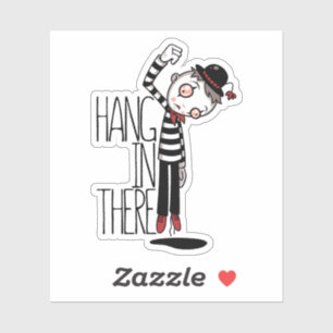 Hang In There Mime Sticker