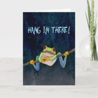 Hang in There Red-Eyed Tree Frog Get Well Card