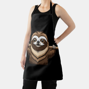 "Hang in There": Sloth's Encouraging Words Apron