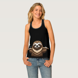 Hang in There": Sloth's Encouraging Words  Tank Top