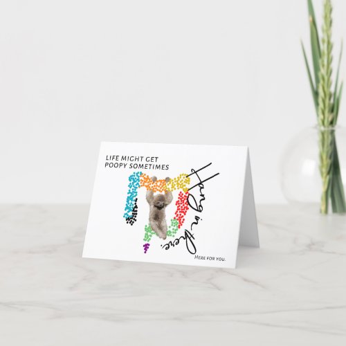 Hang In There tSNE Colon Plot Note Card