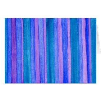Hang in There—Turquoise, Blue, Violet Stripes Card