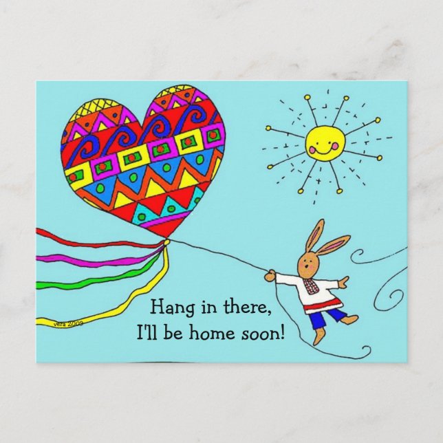 Hang in There Ukrainian Folk Art, Vera Trembach Postcard (Front)