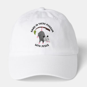 Hang in there with Jesus cute possum christian Hat