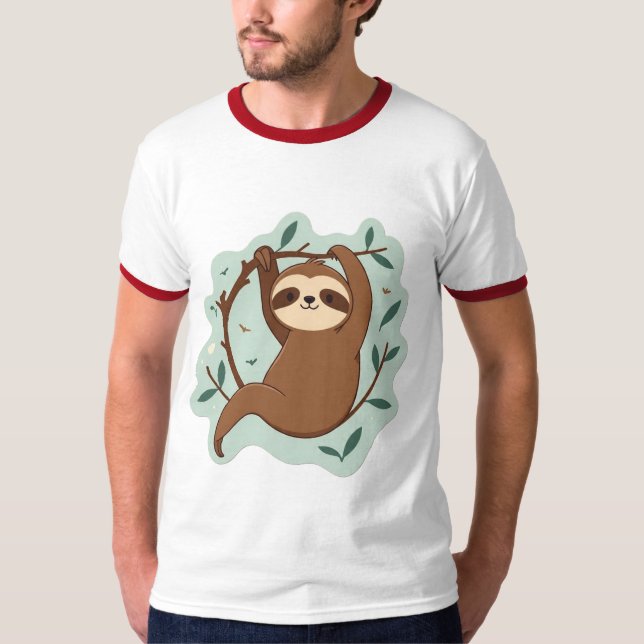 Hang Loose – Chill Sloth Vibes T-Shirt (Front)