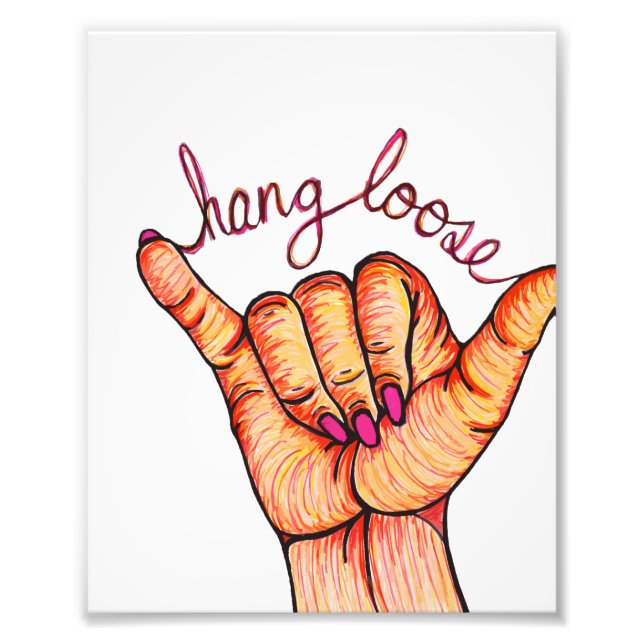Hang Loose Hand Photo Print (Front)