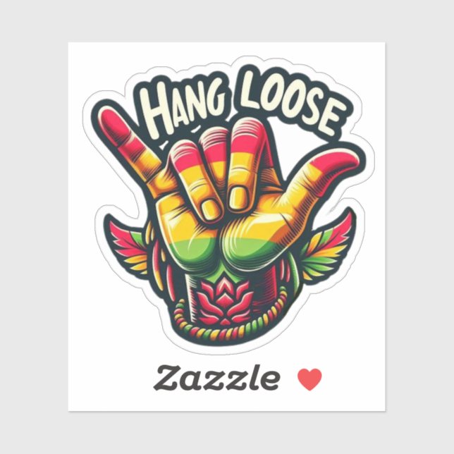 Hang Loose Rasta Sticker (Sheet)
