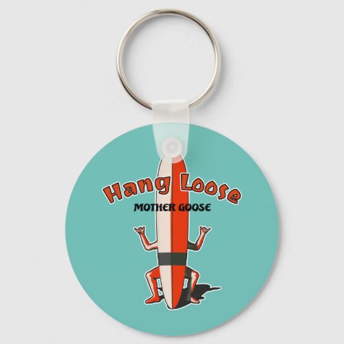 Hang Loose Surfboard Man Keychain