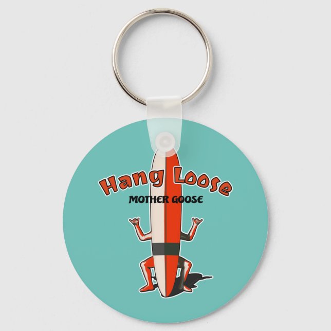 Hang Loose Surfboard Man Keychain (Front)