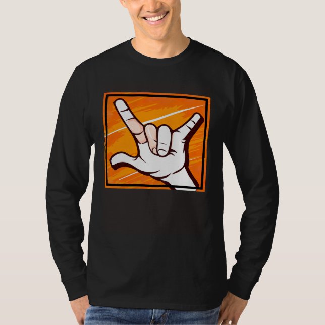 Hang Loose Surfer Hand Symbol T-Shirt (Front)