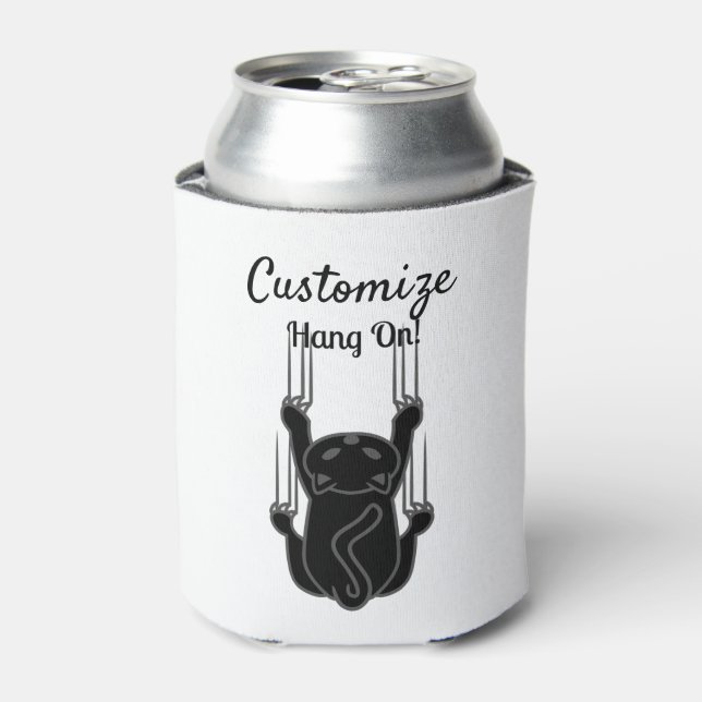 Hang On Black Cat Thunder_Cove Can Cooler (Can Front)