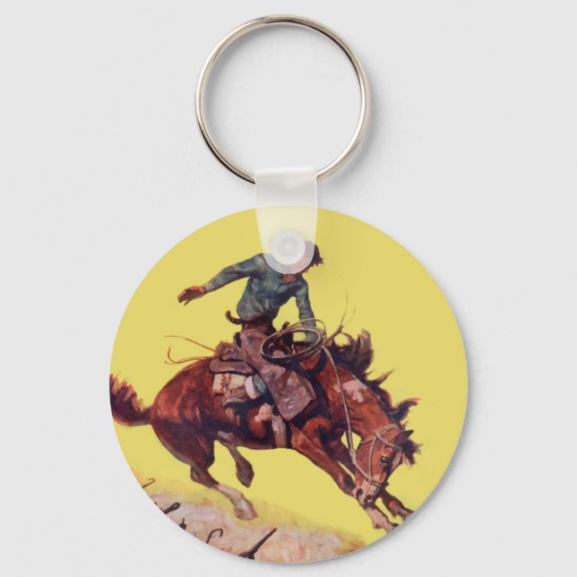 Hang On Cowboy Keychain (Front)