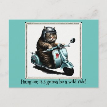 Hang On For A Wild Ride Postcard by busycrowstudio at Zazzle