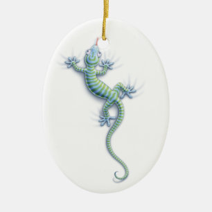 Hang On Gecko Ceramic Ornament