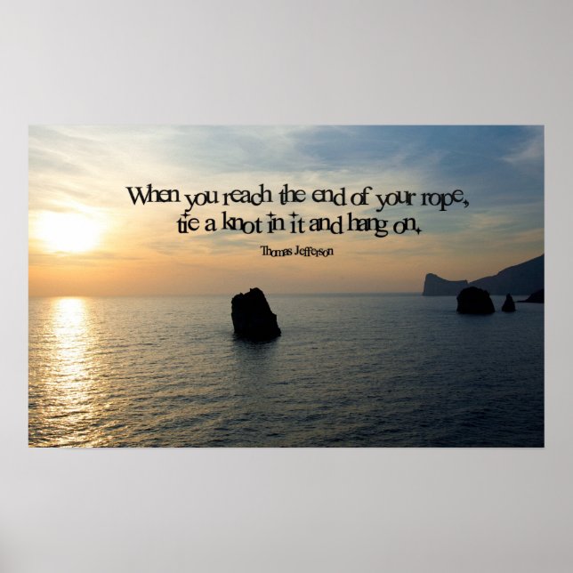 Hang On Inspirational Poster Print (Front)