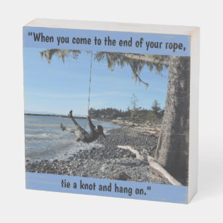 'Hang On' Wooden Box Sign
