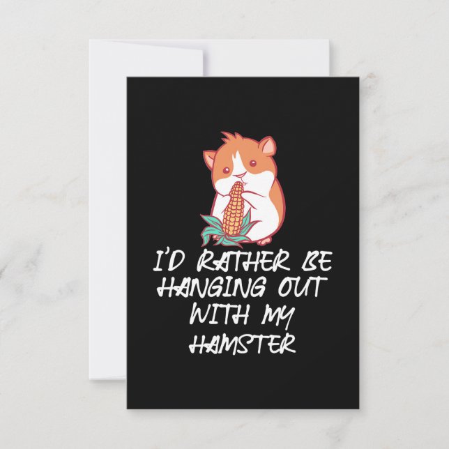 Hang Out With My Hamster RSVP Card (Front)