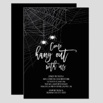 Hang out with us Spider Halloween Party Invitation