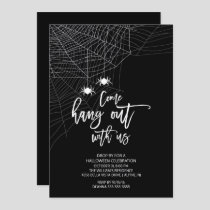 Hang out with us Spider Halloween Party Invitation